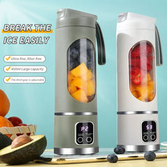 Make your mornings easier with this viral portable blender and juicer - rechargeable via USB, personal wireless blender with stainless steel blades, built to last. * Easy to use *Lightweight & portable * Perfect gi