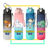800ML Pokemon Sports Water Bottle Gradient Color Leak Proof Motivational Portable Water Bottle for Outdoor Sport Fitness